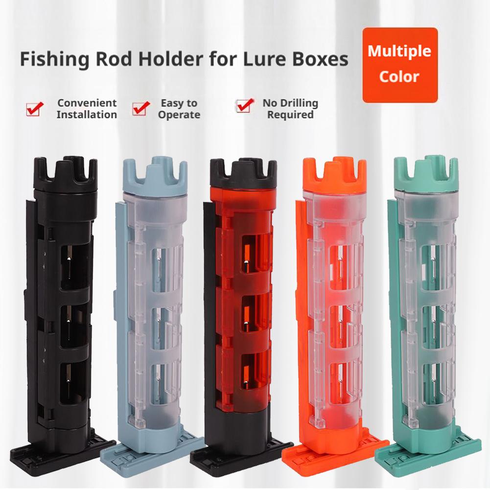 Fishing Kayak Rod Holder - ขาตั้งคันเบ็ดแบบถอดได้ ที่ยึดคันเบ็ด ABS แบบพกพา สำหรับใส่ในถัง กล่องอุปกรณ์ตกปลา