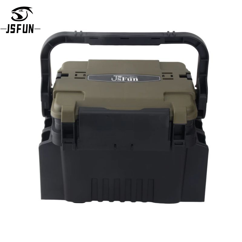 Fishing Kayak Crate - ถังใส่ปลาสดอเนกประสงค์กล่องเก็บของหนาสำหรับใส่อุปกรณ์สำหรับตกปลาตกปลาขนาดใหญ่